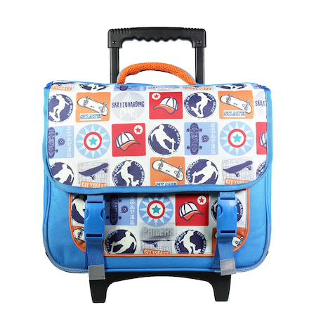 Garçon-Cartable scolaire à roulettes phileas  skateur