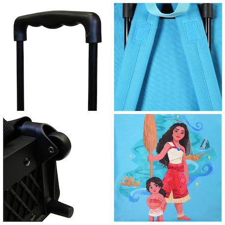 Sac à dos scolaire à roulettes maternelle vaiana disney Bleu 5 - vertbaudet enfant 
