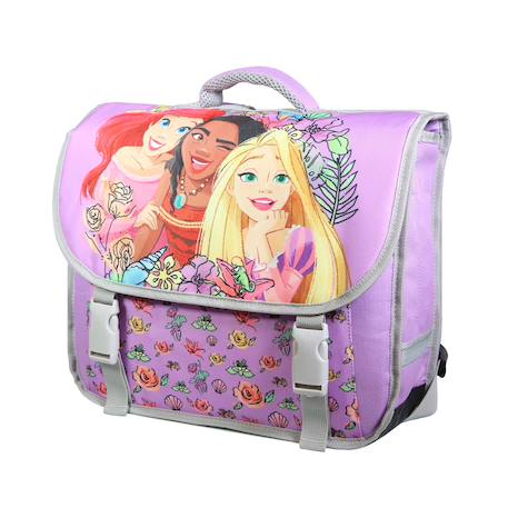 Cartable scolaire primaire princesses  fleurs Violet 2 - vertbaudet enfant 