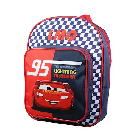 Sac à dos  avec poche maternelle  cars damier Rouge 2 - vertbaudet enfant 