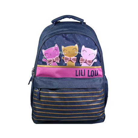 Sac à dos scolaire lili lou x phileas Bleu 1 - vertbaudet enfant 