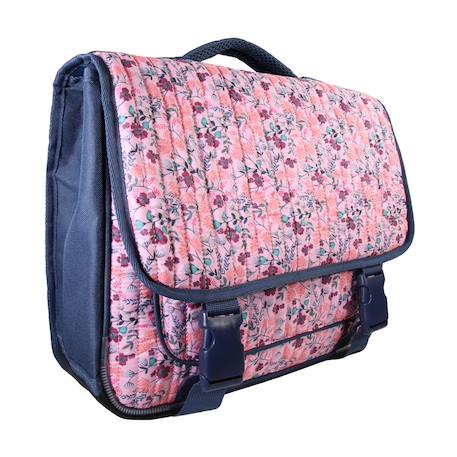 Cartable scolaire primaire matelassé  à fleurs Rose 2 - vertbaudet enfant 