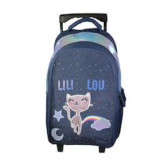 Sac à dos à roulettes primaire lili lou bleu  - vertbaudet enfant
