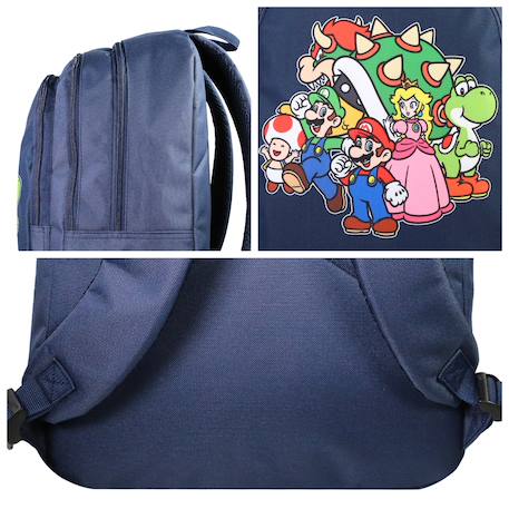 Sac à dos scolaire primaire super mario Bleu 5 - vertbaudet enfant 