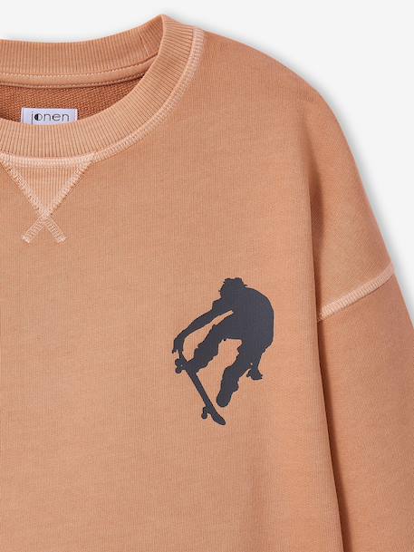 Lot 2 de sweats garçon unis col rond caramel 4 - vertbaudet enfant 