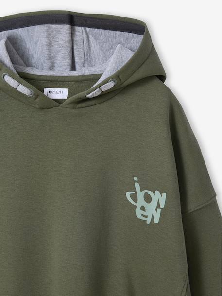 Sweat garçon à capuche kaki 5 - vertbaudet enfant 