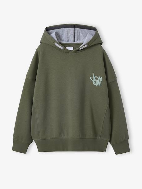 Sweat garçon à capuche kaki 3 - vertbaudet enfant 
