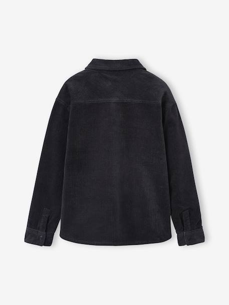 Chemise garçon réversible flanelle et velours anthracite 4 - vertbaudet enfant 