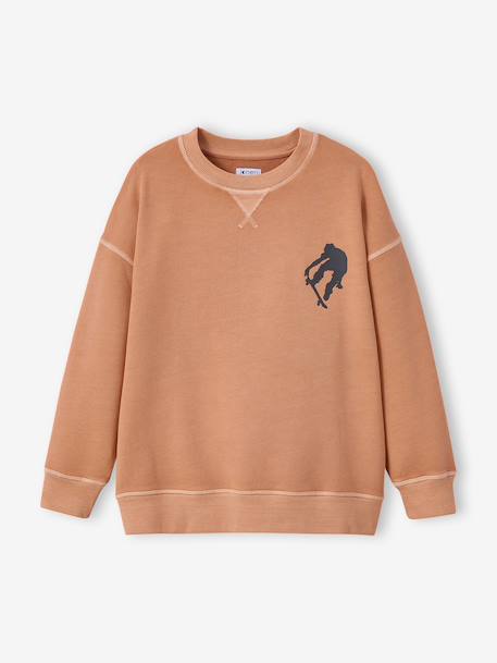 Lot 2 de sweats garçon unis col rond caramel 6 - vertbaudet enfant 