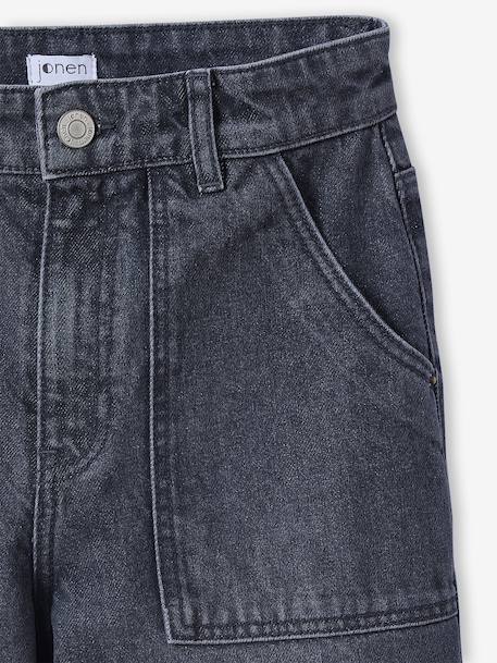 Jean large poches charpentier fille bleu moyen+denim gris 13 - vertbaudet enfant 
