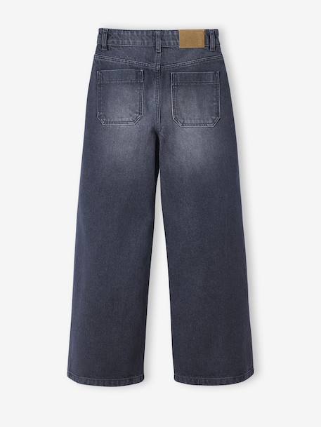 Jean large poches charpentier fille bleu moyen+denim gris 12 - vertbaudet enfant 