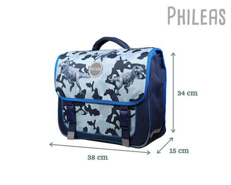 Cartable scolaire primaire phileas dinosaures système smart comfort Bleu 6 - vertbaudet enfant 