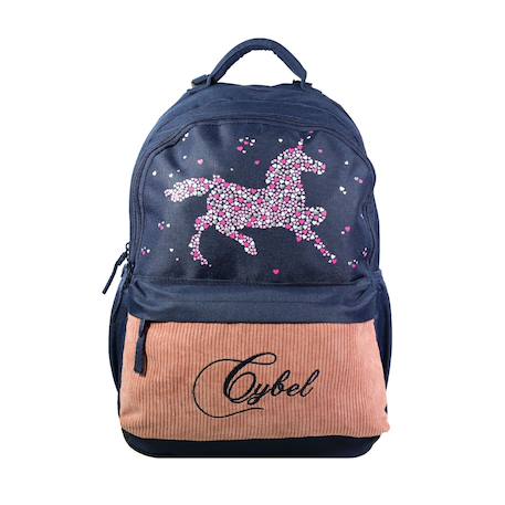 Sac à dos scolaire cybel x phileas cheval licorne Bleu 1 - vertbaudet enfant 