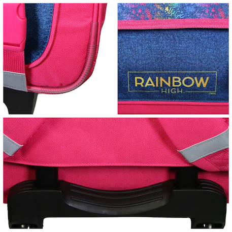 Cartable scolaire à roulettes primaire rainbow high Rose 6 - vertbaudet enfant 