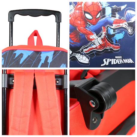 Sac à dos à roulettes primaire spiderman Rouge 5 - vertbaudet enfant 
