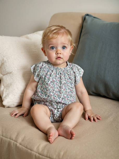 Blouse naissance imprimée petites fleurs écru 5 - vertbaudet enfant 