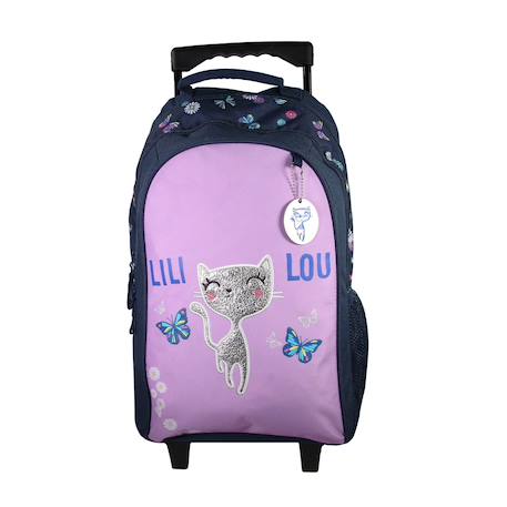 Sac à dos scolaire à roulettes lili lou Violet 1 - vertbaudet enfant 