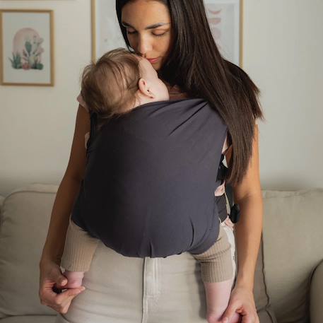 Porte-bébé hybride boba bliss charcoal Gris foncé 1 - vertbaudet enfant 