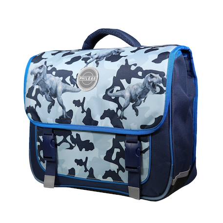Cartable scolaire primaire phileas dinosaures système smart comfort Bleu 2 - vertbaudet enfant 