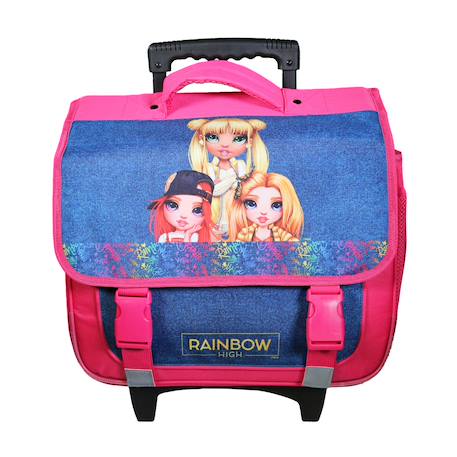 Fille-Accessoires-Cartable scolaire à roulettes primaire rainbow high