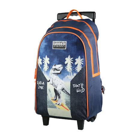Sac à dos à roulettes vorax  dinosaure surf Bleu 2 - vertbaudet enfant 