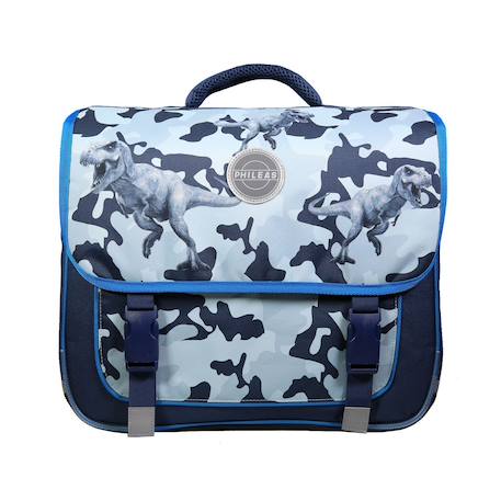 Cartable scolaire primaire phileas dinosaures système smart comfort Bleu 1 - vertbaudet enfant 