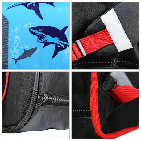 Cartable scolaire vorax  requin Bleu 6 - vertbaudet enfant 