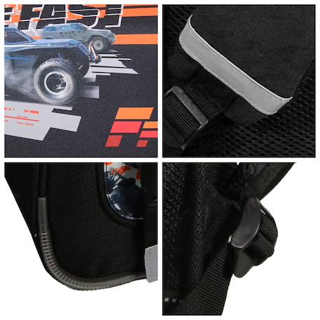 Cartable scolaire primaire fast and furious Noir 5 - vertbaudet enfant 
