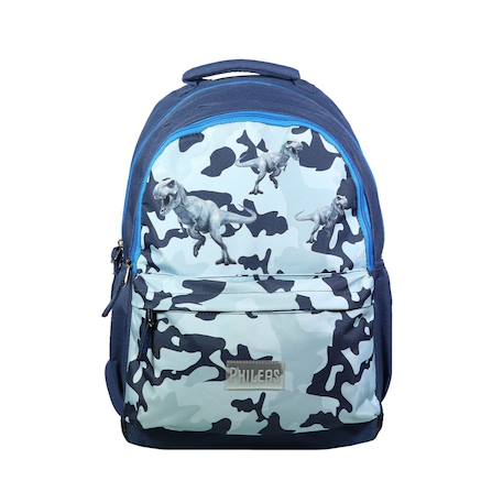 Sac à dos scolaire phileas dinosaures système smart comfort Bleu 1 - vertbaudet enfant 