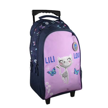Sac à dos scolaire à roulettes lili lou Violet 2 - vertbaudet enfant 