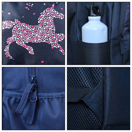Sac à dos scolaire cybel x phileas cheval licorne Bleu 6 - vertbaudet enfant 