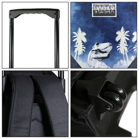 Sac à dos à roulettes vorax  dinosaure surf Bleu 6 - vertbaudet enfant 
