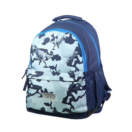 Sac à dos scolaire phileas dinosaures système smart comfort Bleu 2 - vertbaudet enfant 