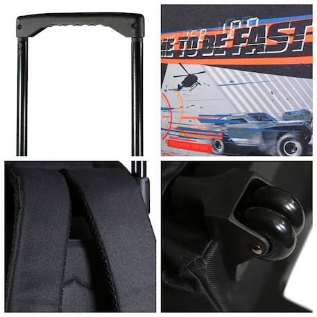 Sac à dos scolaire à roulettes fast and furious Noir 5 - vertbaudet enfant 