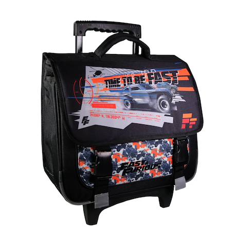 Cartable scolaire à roulettes primaire fast and furious Noir 2 - vertbaudet enfant 