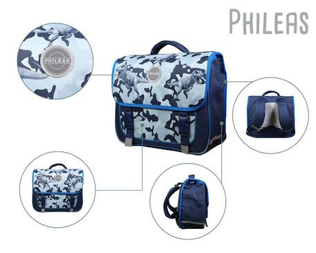 Cartable scolaire primaire phileas dinosaures système smart comfort Bleu 5 - vertbaudet enfant 