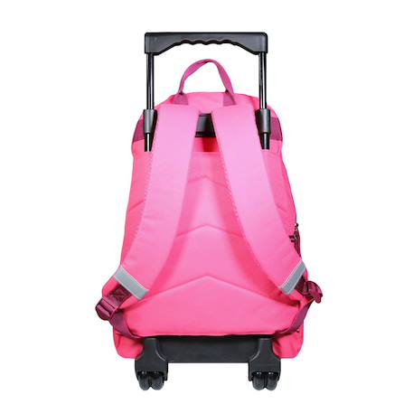 Sac à dos à roulettes cybel cheval Rose 4 - vertbaudet enfant 