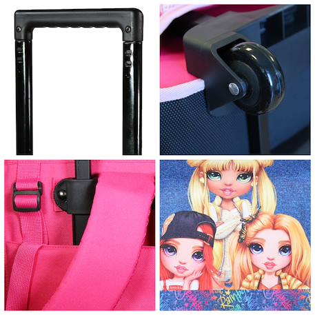 Cartable scolaire à roulettes primaire rainbow high Rose 5 - vertbaudet enfant 