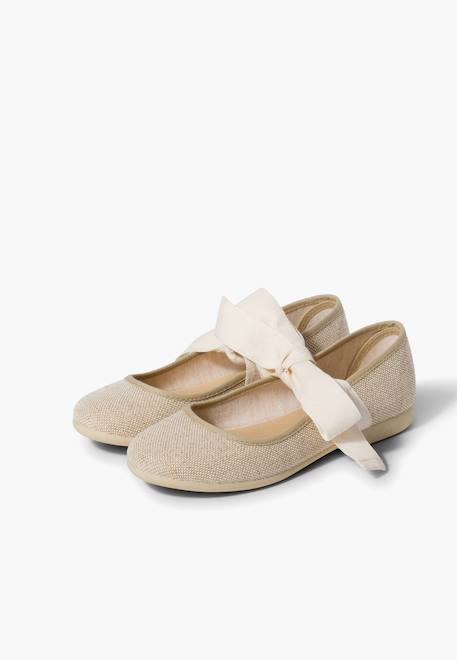 Babies  en lin avec ruban écru Blanc+Bleu azur+Écru+Gris+Lin+Mauve+Menthe 25 - vertbaudet enfant 