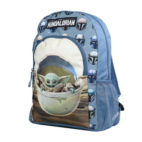 Sac à dos avec poche baby yoda star wars / the mandalorian Bleu 2 - vertbaudet enfant 