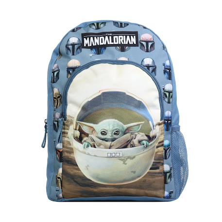 Sac à dos avec poche baby yoda star wars / the mandalorian Bleu 1 - vertbaudet enfant 