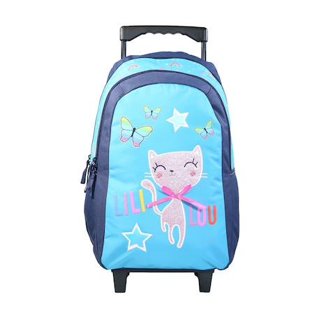 Sac à dos à roulettes lili lou Bleu 2 - vertbaudet enfant 