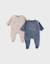 Lot de 2 pyjamas bébé en velours doux Beige 1 - vertbaudet enfant 
