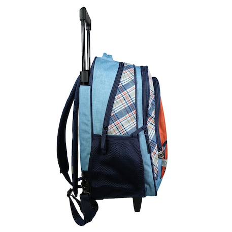 Sac à dos à roulettes poivre blanc robots Orange 3 - vertbaudet enfant 