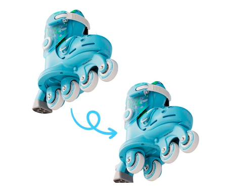 Rollers d'apprentissage evolutifs twista skates Bleu 4 - vertbaudet enfant 