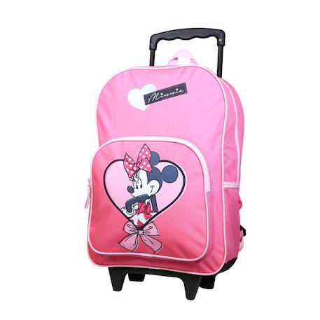 Sac à dos à roulettes disney minnie noeud Rose 2 - vertbaudet enfant 