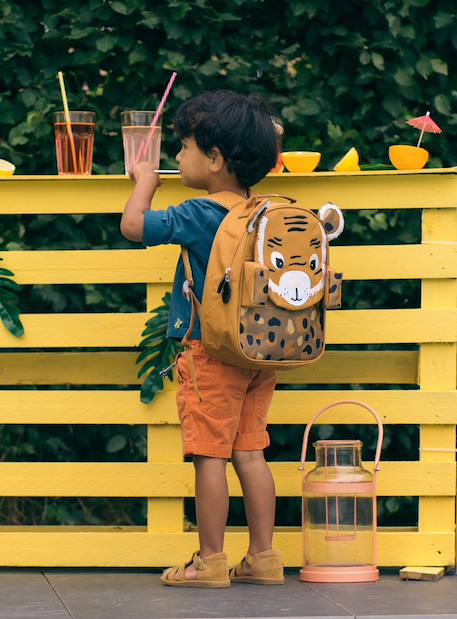 Sac à dos enfant Bleu+Jaune+Marron 14 - vertbaudet enfant 