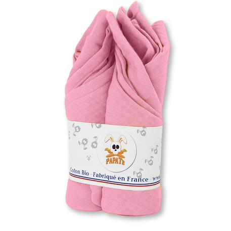 Langes en coton bio Blanc+Fraise+Honey+Rose+Vert 19 - vertbaudet enfant 