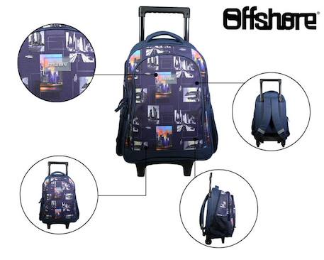 Sac à dos à roulettes offshore city ville Bleu 5 - vertbaudet enfant 