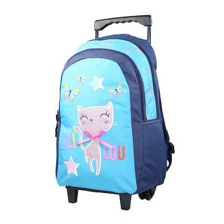 Sac à dos à roulettes lili lou Bleu 1 - vertbaudet enfant 